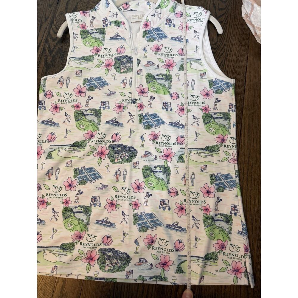 Smith & Quinn Custom Reynolds Lake Oconee Sleeveless Golf Shirt Women's L NEW - Picture 8 of 12